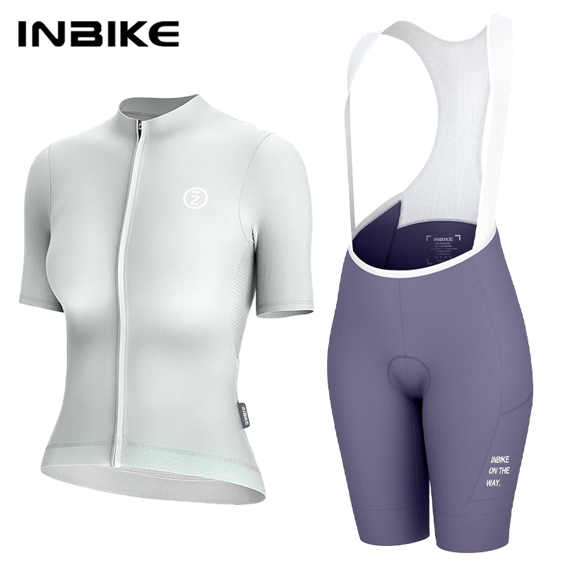 Cycling Gear Outfit - INBIKE レディース サイクリングジャージセット ロードバイクジャージ 半袖 自転車ウェア