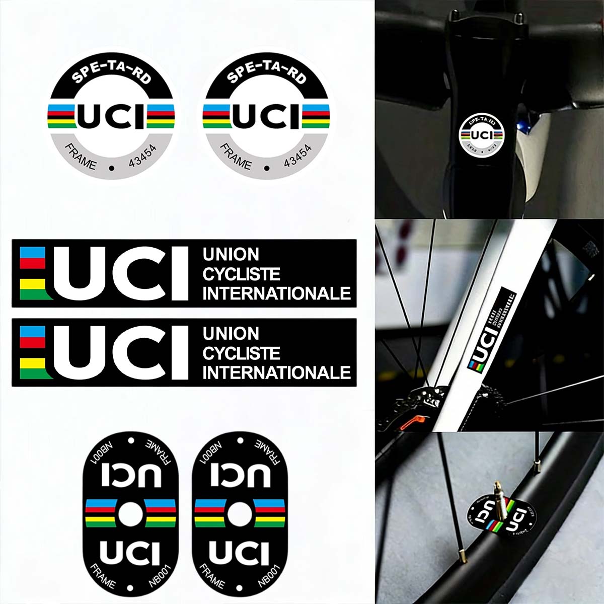 Aero Cycling Helmet - UCI サイクリングフレームステッカー耐久性のあるビニール自己粘着 DIY デカールロードマウンテングラベルバイクフォークヘルメット屋外ライディング装飾用