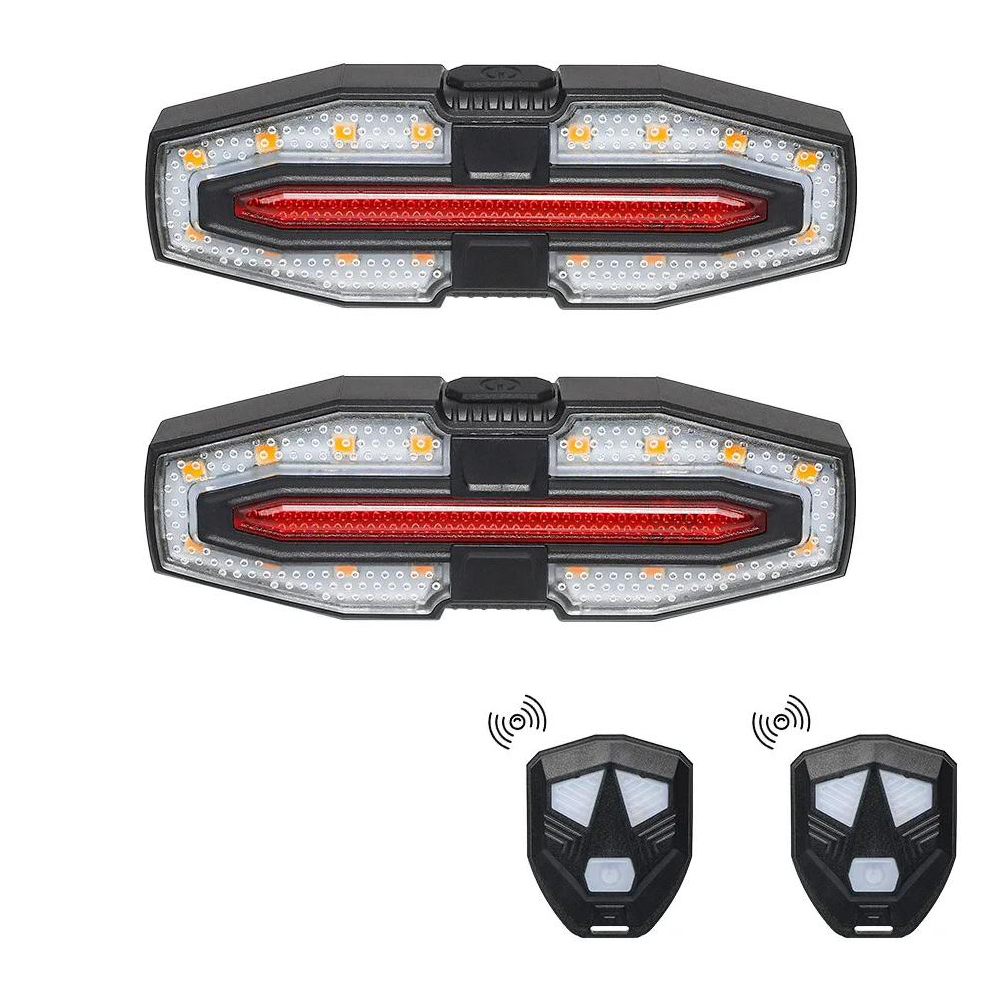 Cycling Gear Charging Station - 自転車テールライト LED ウインカー自転車リアライトワイヤレスリモコン USB 充電式防水サイクリング警告テールライト