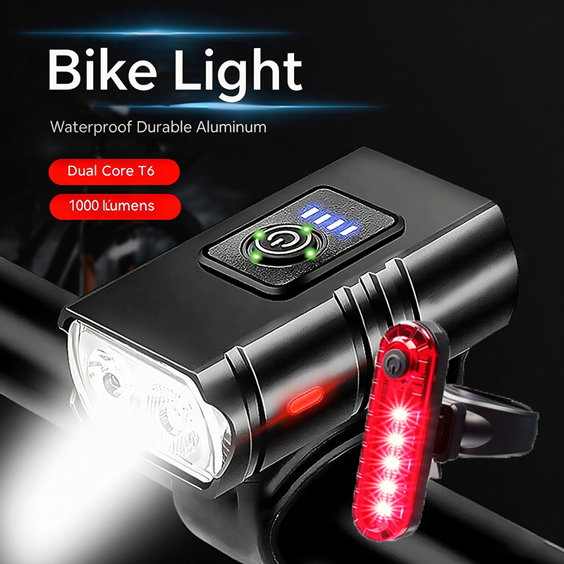 Cycling Gear Charging Station - 自転車ライトフロントリア LED USB 充電式 MTB ロード自転車ランプマウンテンバイクヘッドライトサイクリングバックライトメタルハイリグ