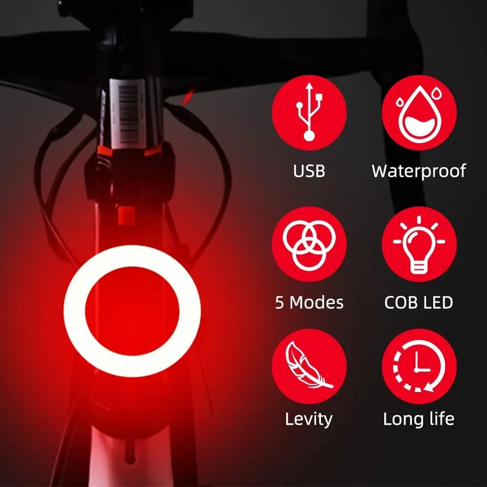 Cycling Gear Charging Station - 自転車テールライト USB 充電式 Led 自転車シートポストライトマルチ照明モードフラッシュテールリアライト Mtb