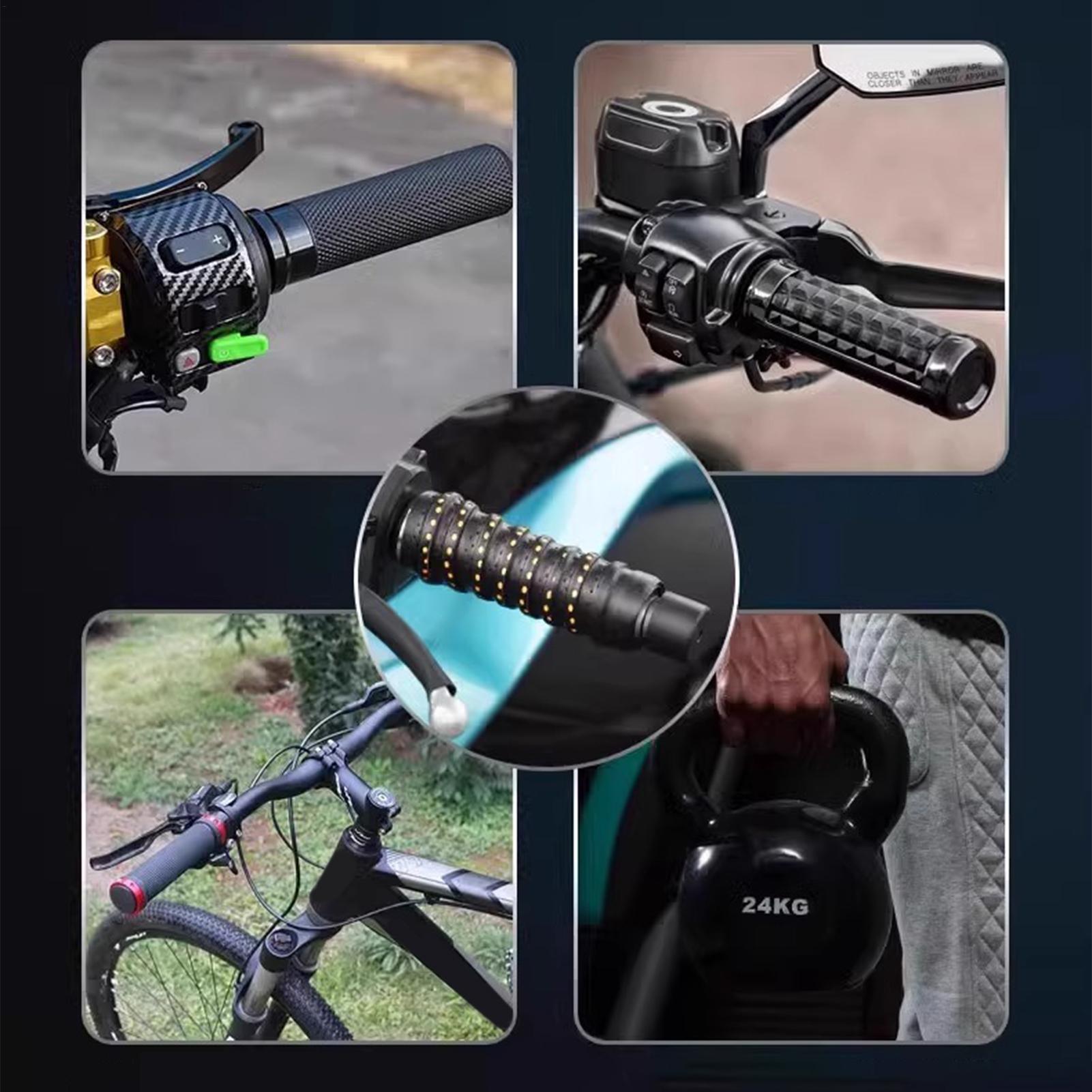 Bike Handlebar Tape - ハンドルバーグリップテープ 自転車用 1ペア 滑り止め ソフトラップアラウンド サイクリング用品