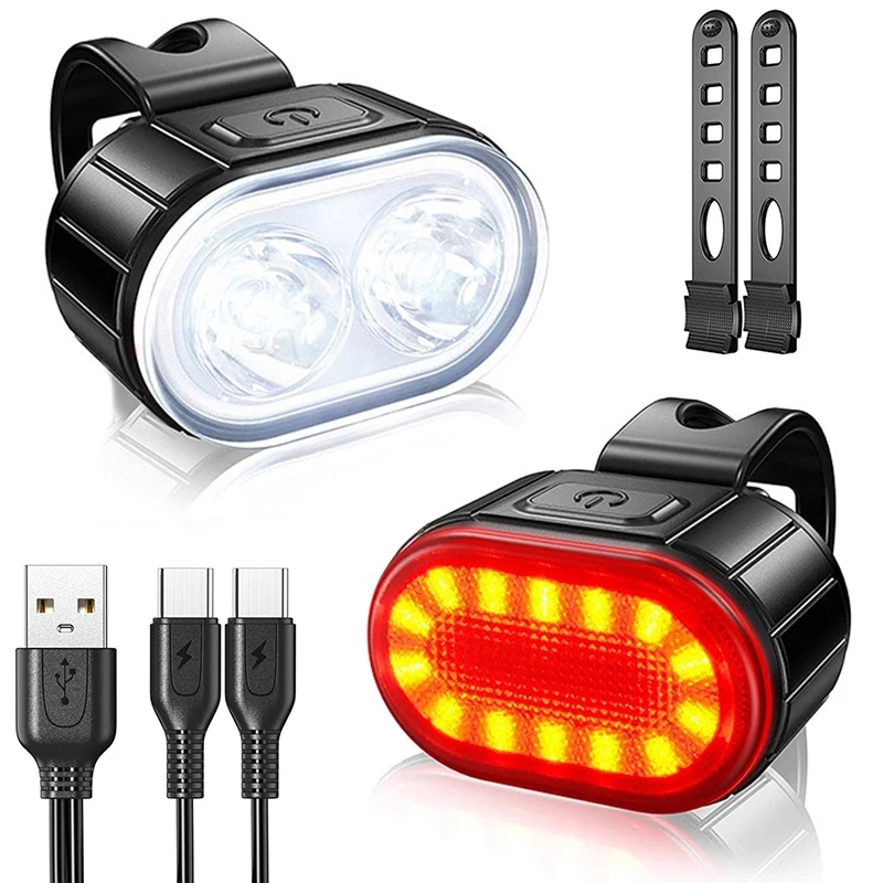 Cycling Gear Charging Station - 自転車ライト LED USB 充電式自転車ランプ防水フロントとバック自転車照明ヘッドライトテールライトサイクリングライト