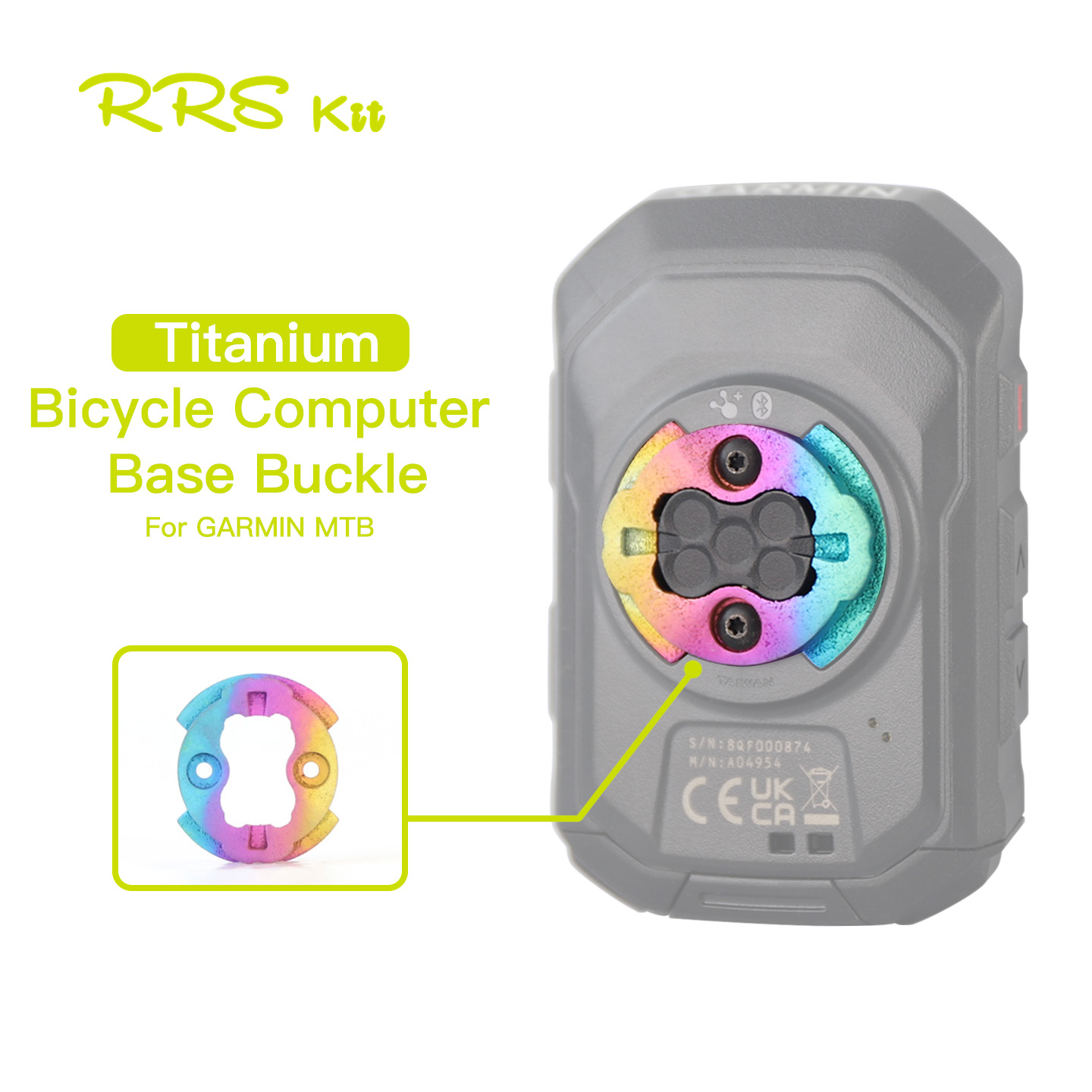 Cycling Gear Parts - RRSKIT 自転車コンピュータバックカバー修理部品ガーミン MTB ナイロンアルミ合金チタン合金バイク GPS ベース修理部品