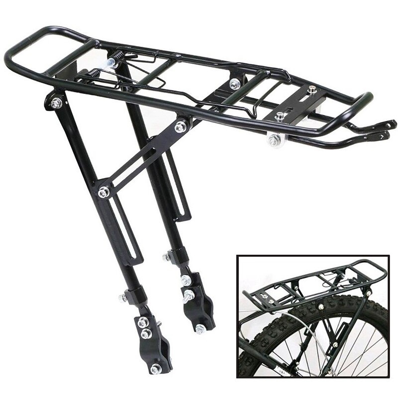 Bike Cargo Rack - 1PC 合金リア自転車ラックキャリアバッグ荷物サイクルマウンテンバイクブラック