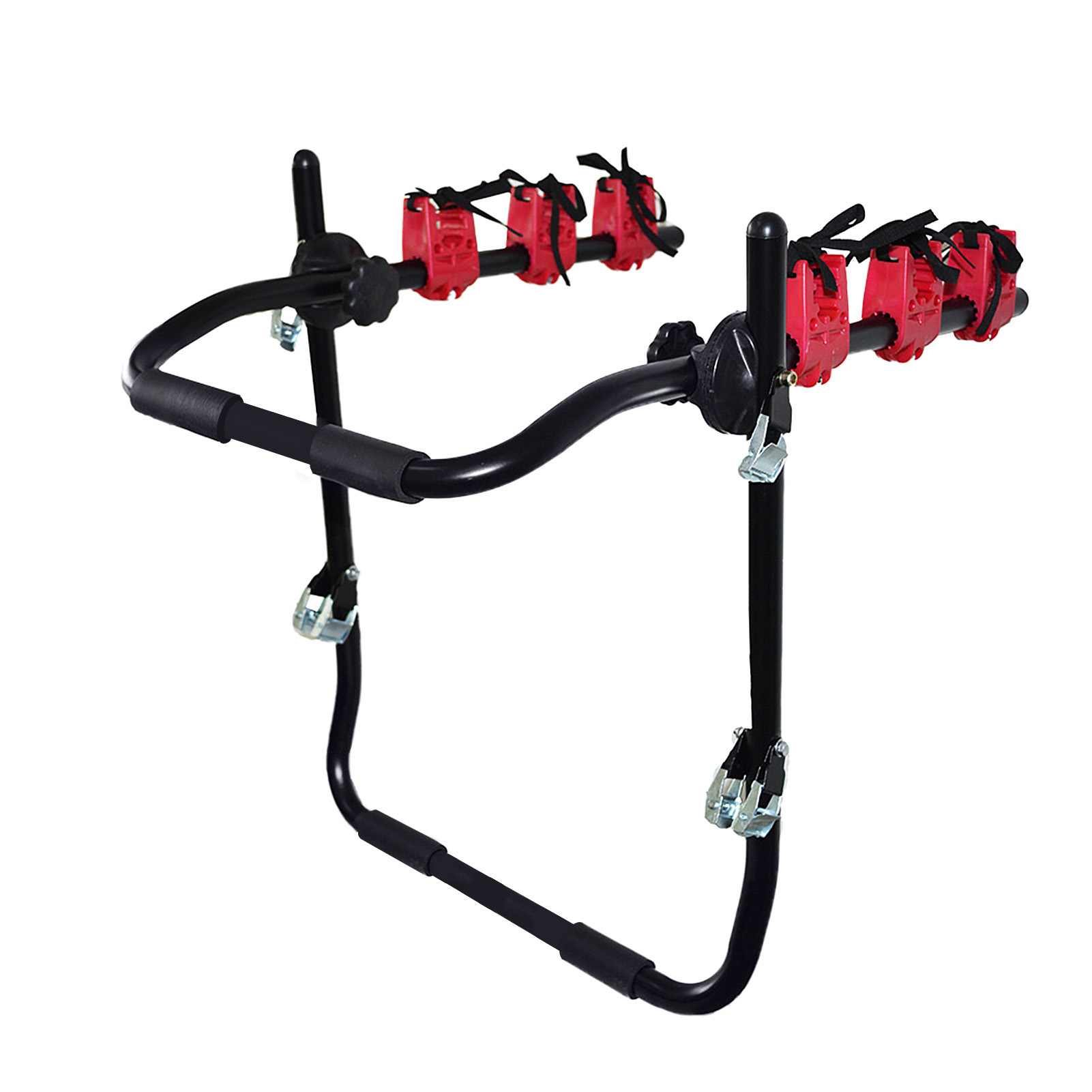 Bike Cargo Rack - トランクマウント自転車ラックサポート 3台搭載可能 ヘビーデューティー 車後部自転車キャリア 荷物ラック トラック