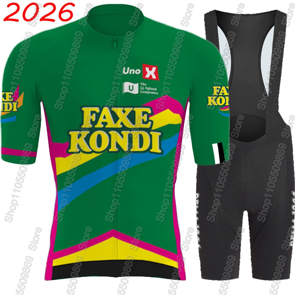 Cycling Gear Outfit - UNO X 2026プロチームサイクリングジャージセット サマーノルウェーグリーン ウェア メンズキット