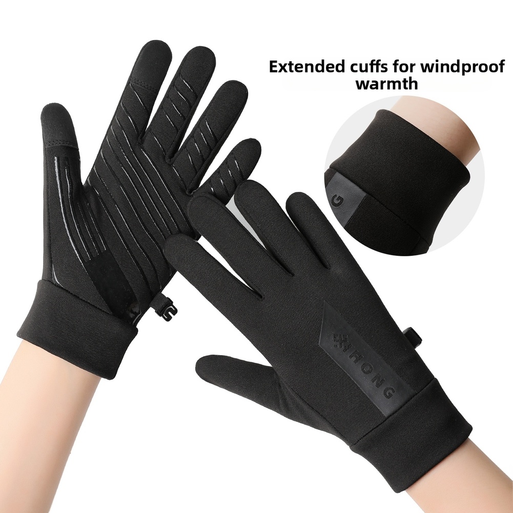 Cycling Gear Weather - 冬用タッチスクリーン手袋 男性と女性用 - 防水防風暖かい手袋 滑り止め アウトドアスポーツ用