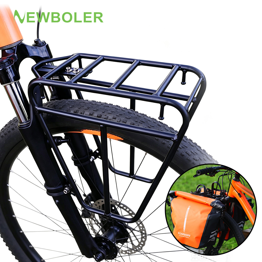 Bike Cargo Rack - NEWBOLER グラベルバイクフロントラック マウンテンバイクカーゴラック サイクリング荷物キャリア 自転車修理スタンド アクセサリー