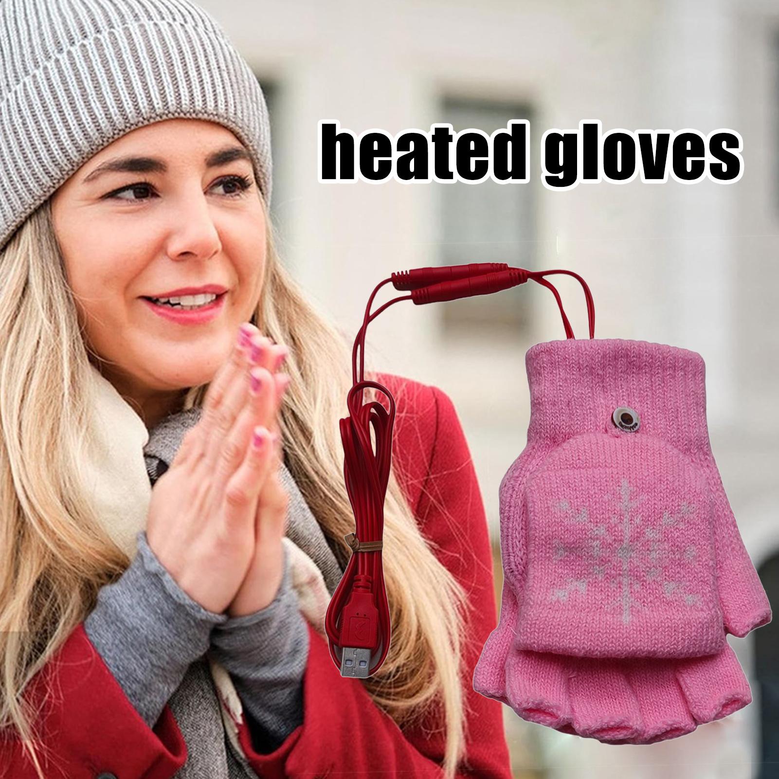 Cycling Gear Weather - 加熱手袋指なし USB 加熱乗馬手袋冬用ギアハンドウォーマー女性男性屋外寒い天候狩猟
