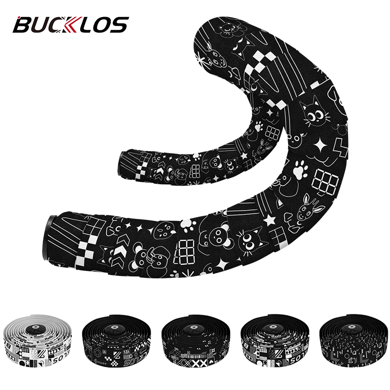 Bike Handlebar Tape - バックル-ロードバイク滑り止めテープ、バイクバーテープ、ハンドルバーテープ、スピードグラベルレーシング、ハンドルワインディングリボン、サイクリングストラップ