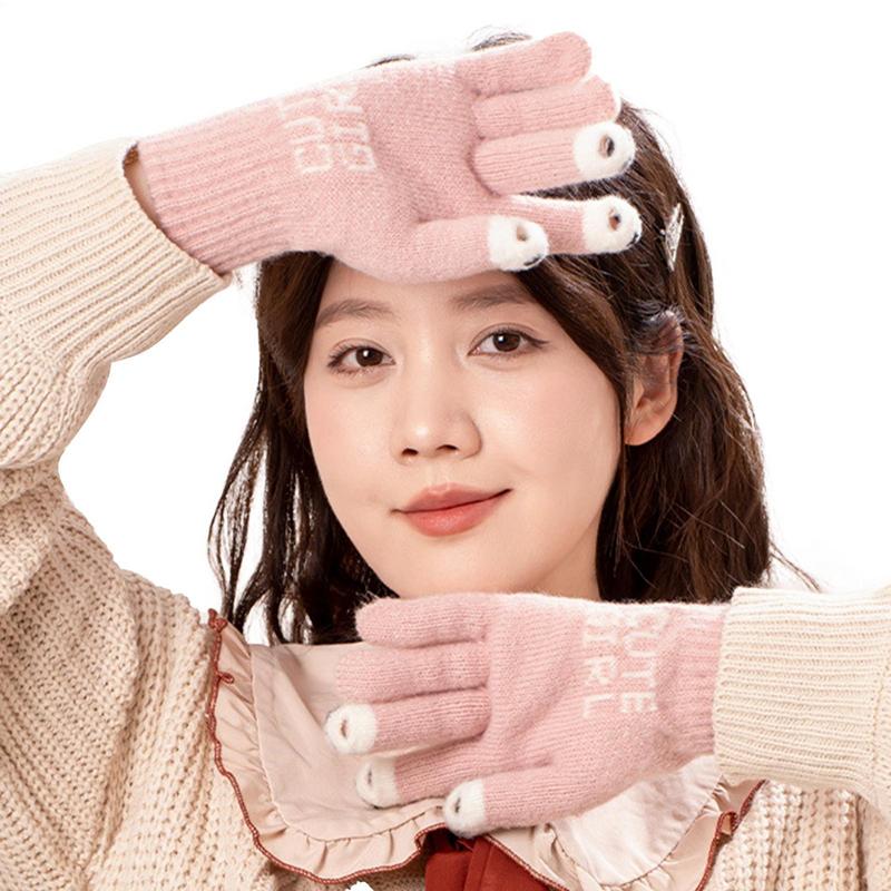 Cycling Gear Weather - 女性用のタッチスクリーンフィンガー付きの弾性手袋,暖かい手袋,寒い天候のギア,手を暖めるための滑り止めの熱手袋