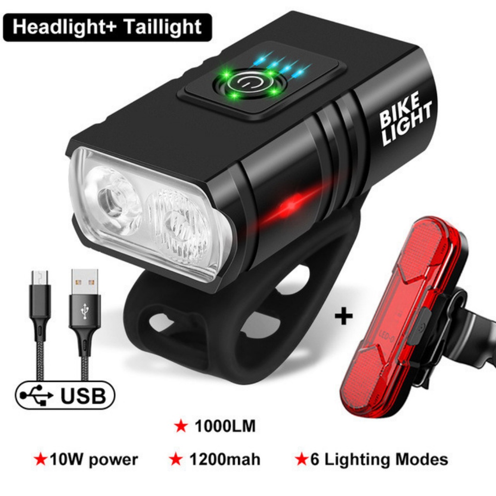Cycling Gear Charging Station - 自転車ライト T6 LED フロント USB 充電式