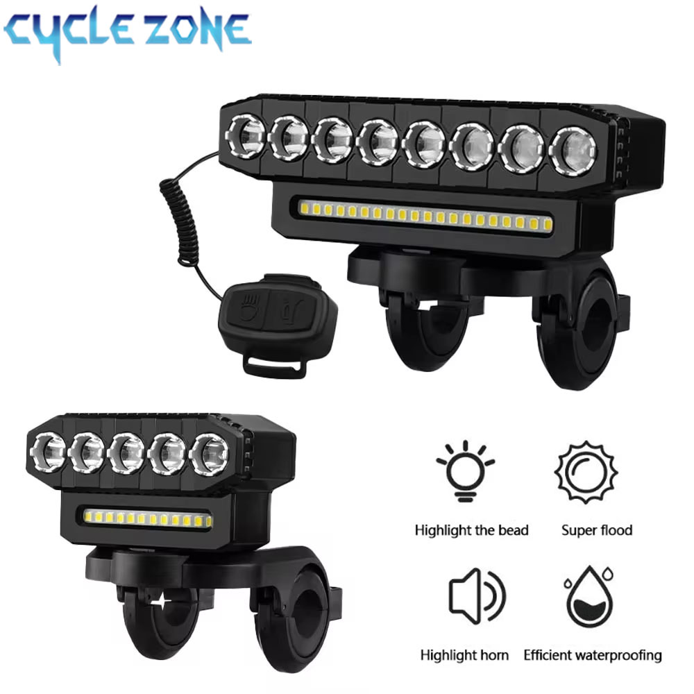 Cycling Gear Charging Station - 5/8 LED 自転車フロントライト USB 充電式 130dB