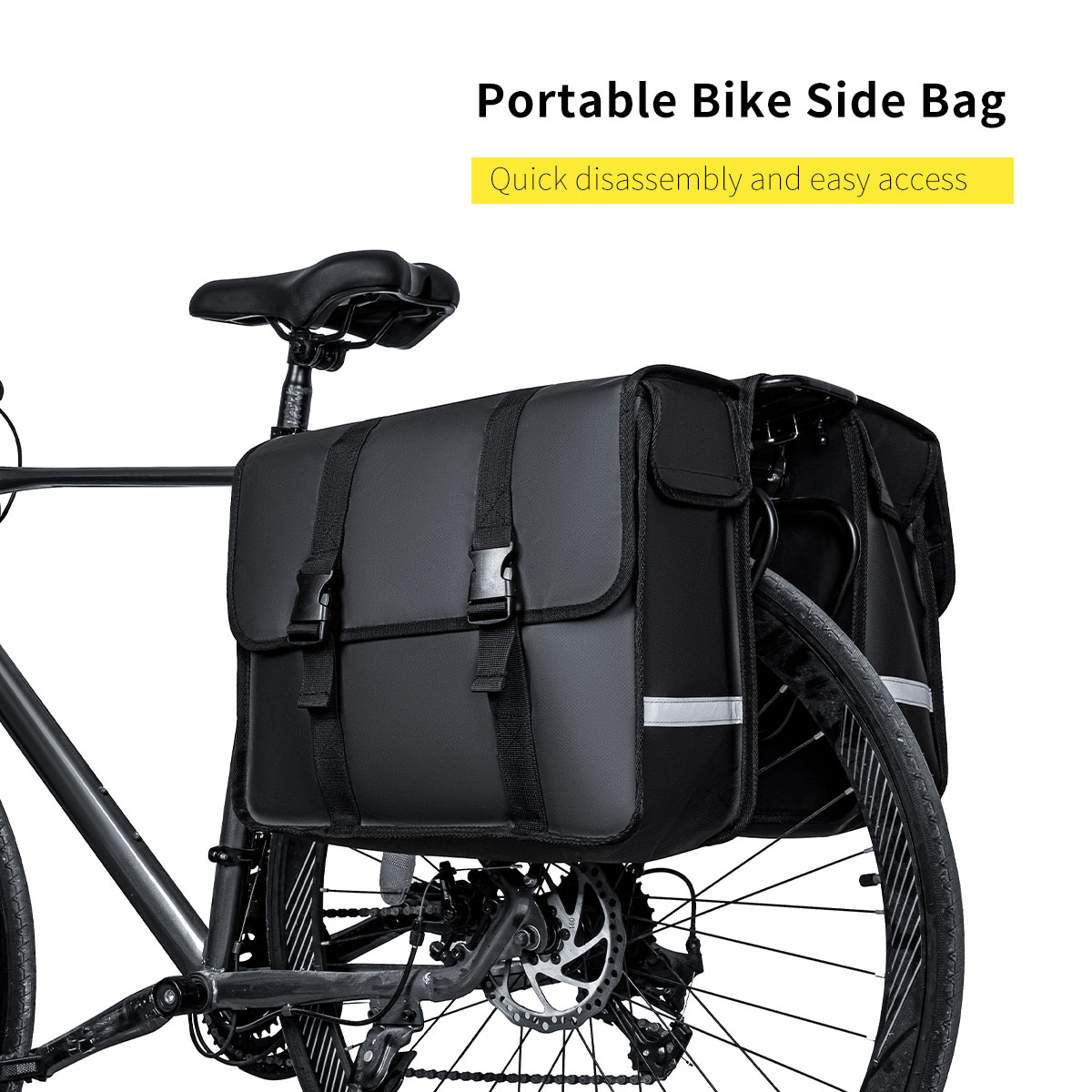 Cycling Gear Rack - 自転車パニア マウンテンバイク 大容量ライディングバッグ リアラックバッグ リアシートテールバッグ バイクフレームパック