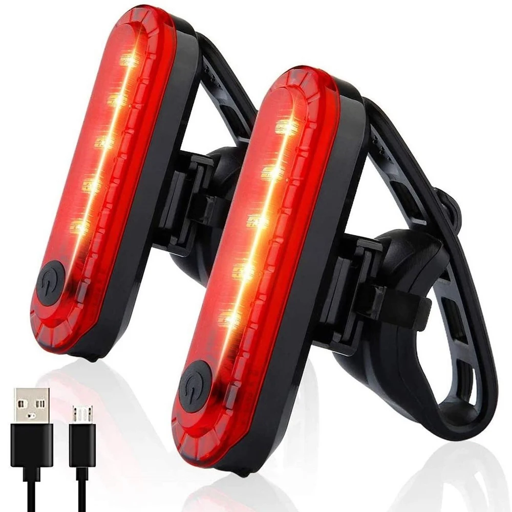 Cycling Gear Charging Station - 充電式LED自転車テールライト,サイクリング安全懐中電灯,明るいリア,赤,夜間の懐中電灯