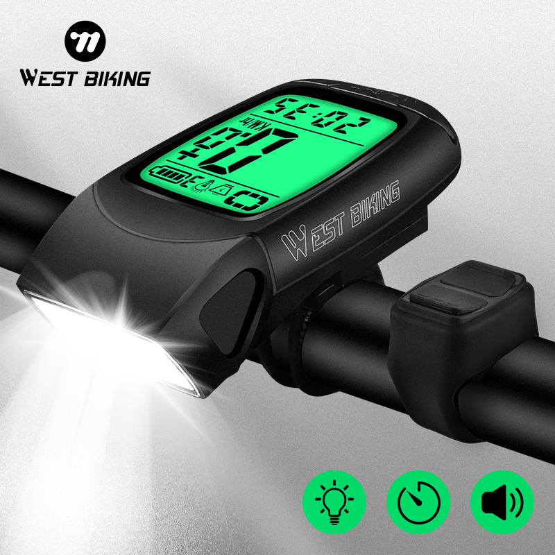 Cycling Gear Charging Station - WEST BIKING ワイヤレス自転車コンピュータ LED ライトホーン 3