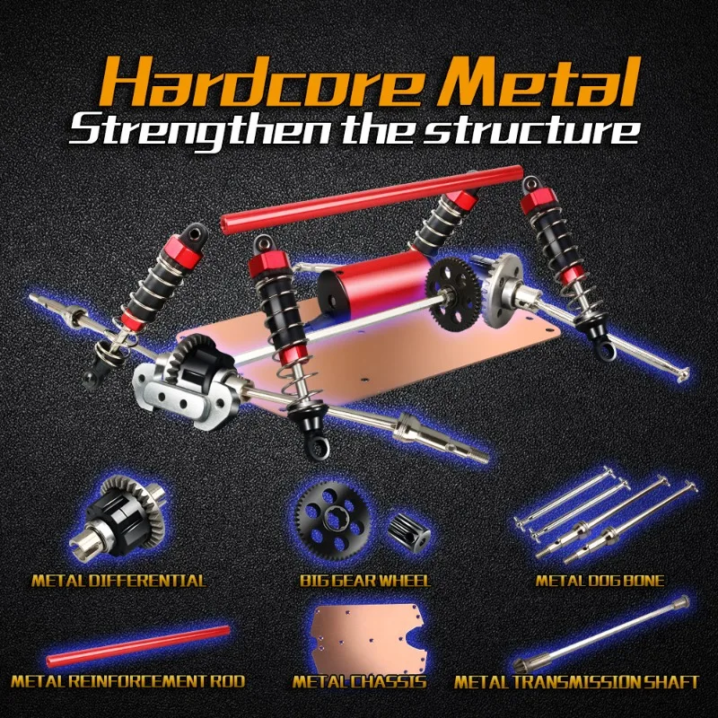 100km/h高速4WD RCカー、1:14ブラシレスモータ - Cycling Gear Rack のレビューと価格