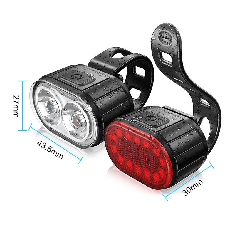 自転車ライト LED USB 充電式自転車ランプ防水フロント - Cycling Gear Charging Station のレビューと価格
