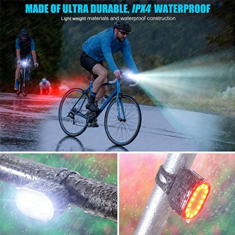 自転車ライト LED USB 充電式自転車ランプ防水フロント - Cycling Gear Charging Station のレビューと価格