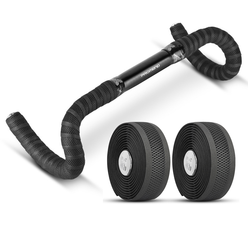 Promend-ロードバイク用の滑り止めテープ,黒,通気性, - Bike Handlebar Tape のレビューと価格