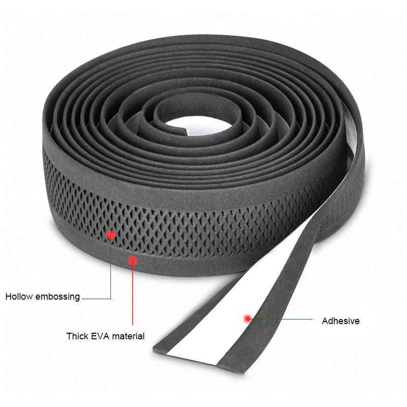 Promend-ロードバイク用の滑り止めテープ,黒,通気性, - Bike Handlebar Tape のレビューと価格