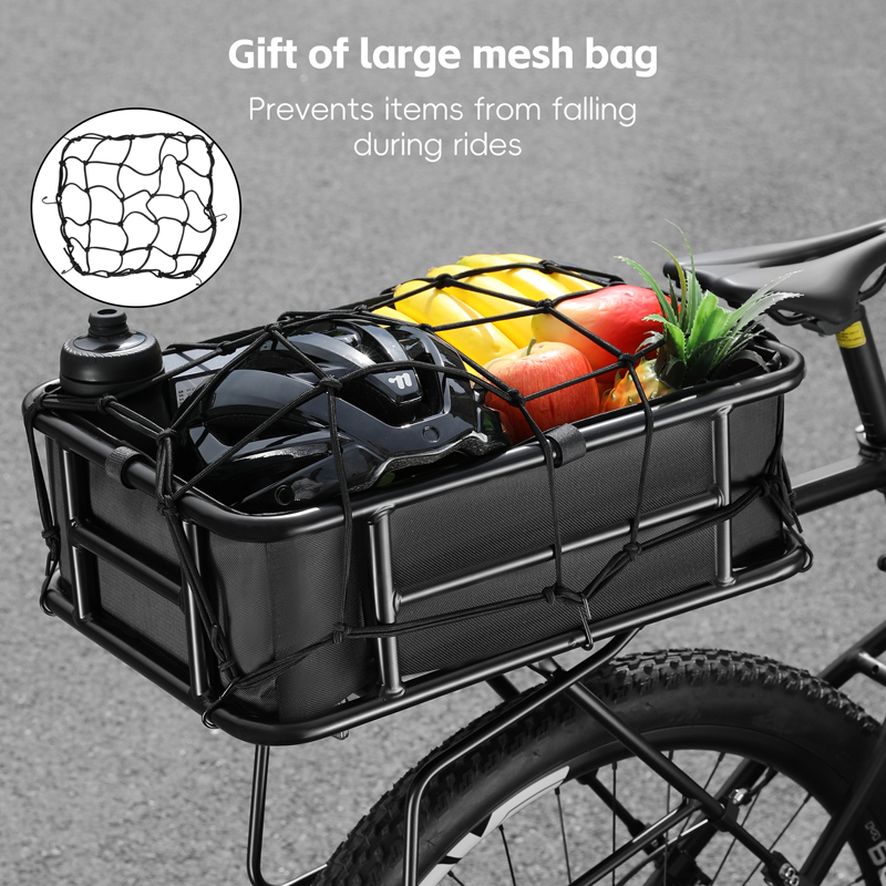 大容量自転車リアバスケットカーゴラッククイックリリース 26 - Bike Cargo Rack のレビューと価格