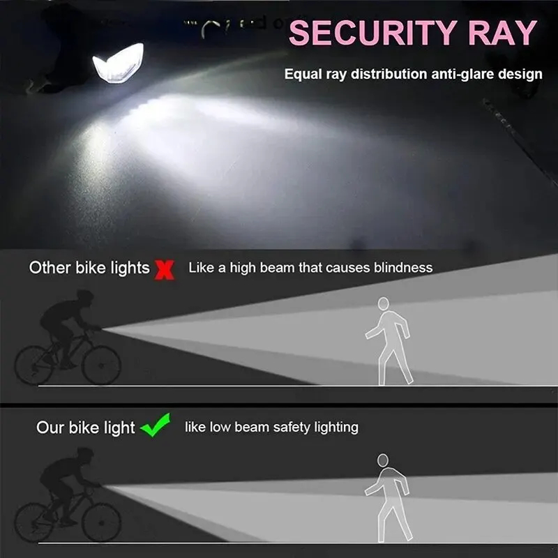 MTB バイクフロントライト USB LED 充電式防水マウ - Cycling Gear Charging Station のレビューと価格