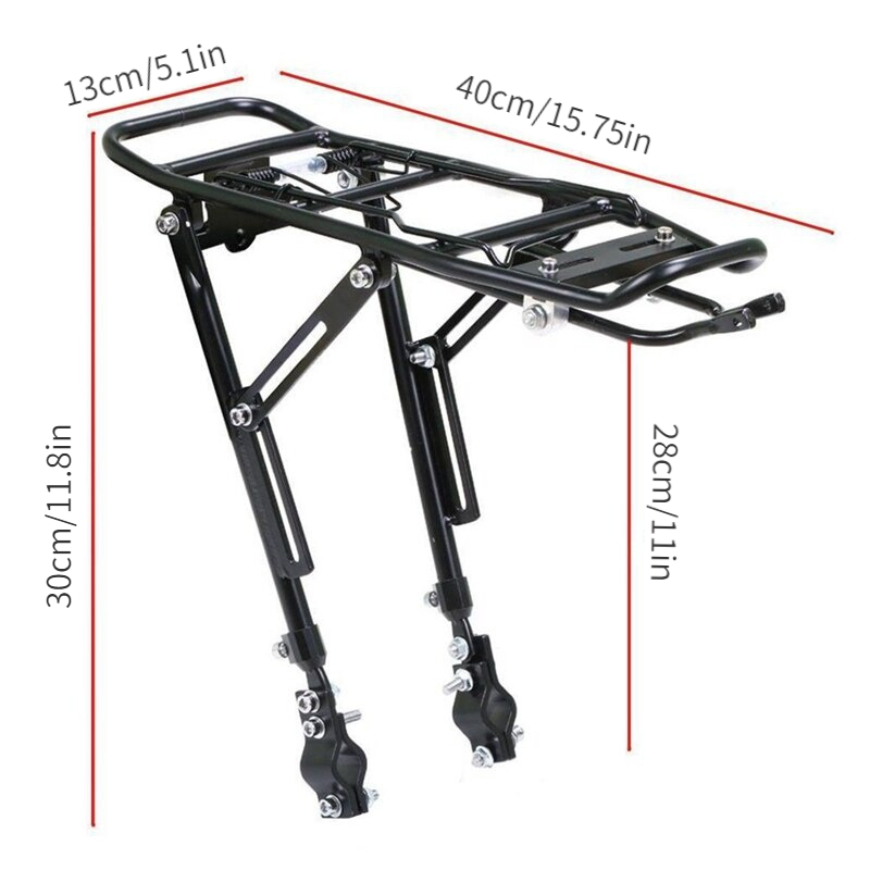 1PC 合金リア自転車ラックキャリアバッグ荷物サイクルマウン - Bike Cargo Rack のレビューと価格