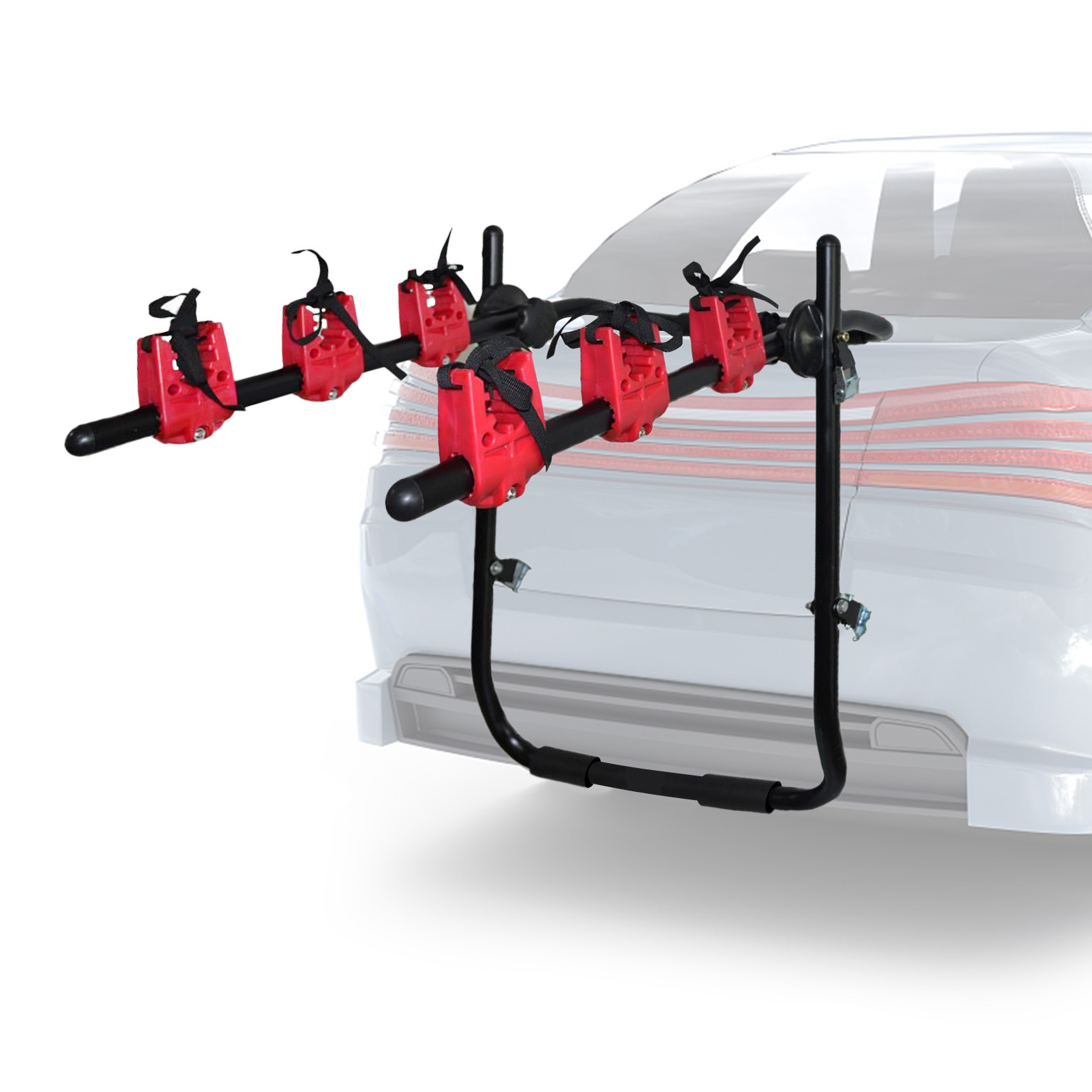 トランクマウント自転車ラックサポート 3台搭載可能 ヘビーデ - Bike Cargo Rack のレビューと価格