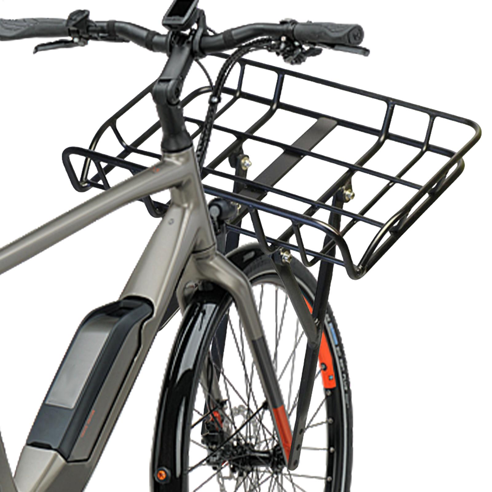 クイックリリース式フロントバイクバスケット 大容量メタルカー - Bike Cargo Rack のレビューと価格