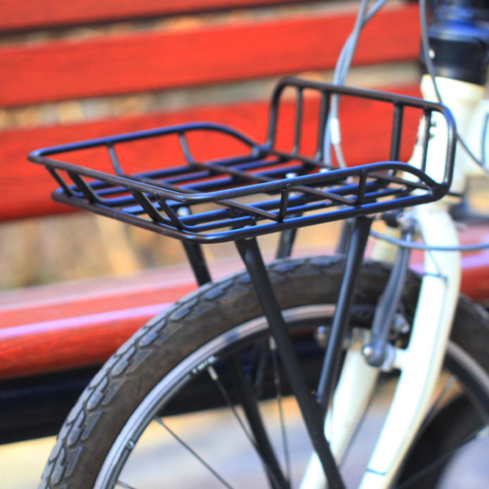 クイックリリース式フロントバイクバスケット 大容量メタルカー - Bike Cargo Rack のレビューと価格