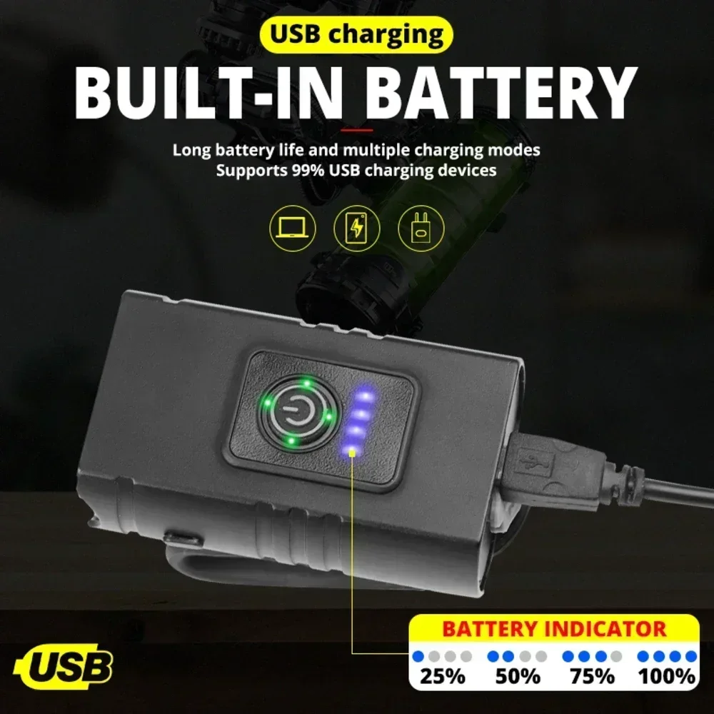 フロント＆リア自転車ライトセット、USB充電式1200LM  - Cycling Gear Charging Station のレビューと価格