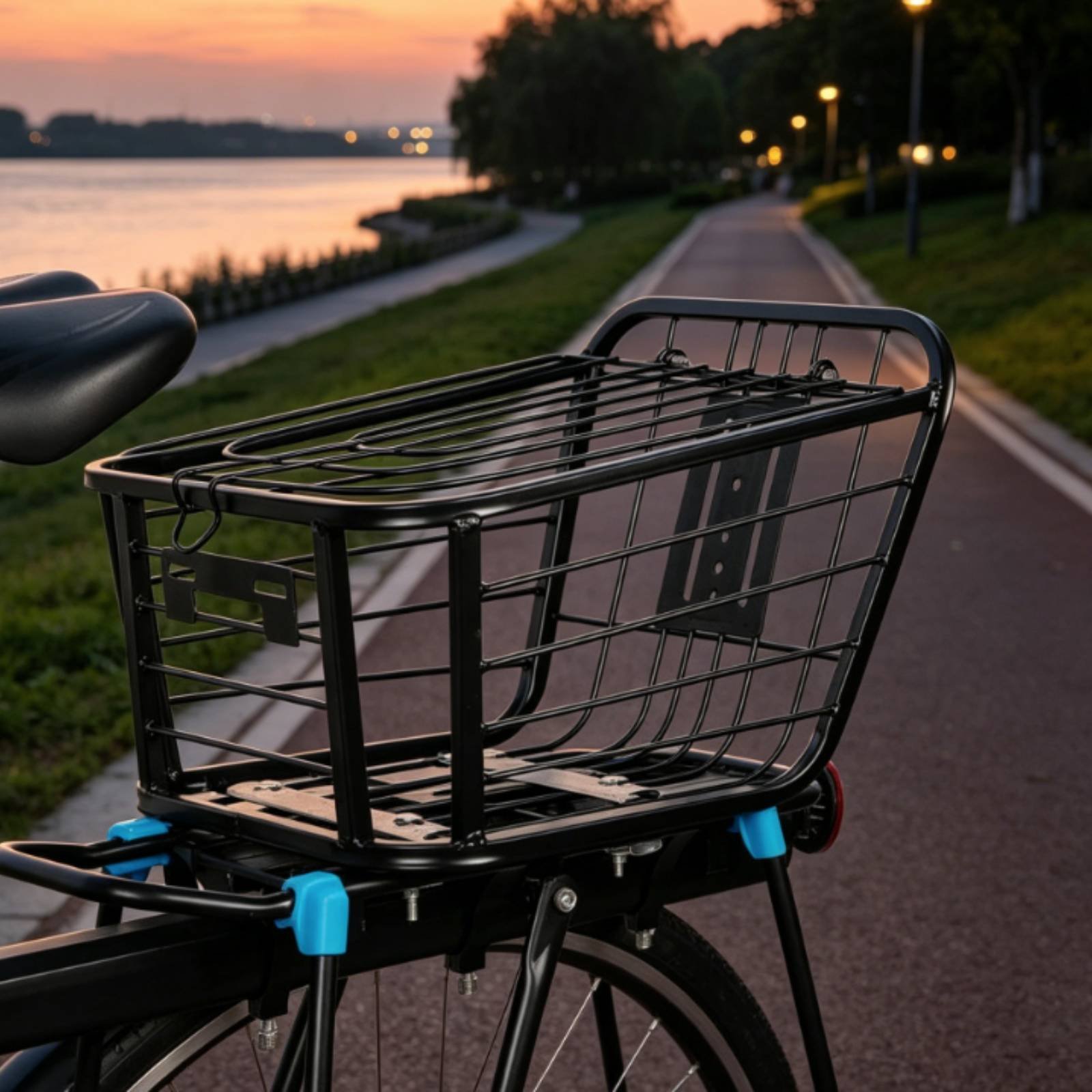 折りたたみ式リアバイクバスケット 折りたたみ式マウンテンバイ - Cycling Gear Rack のレビューと価格