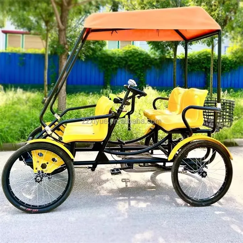 公園ツアー向け安定した4人乗りファミリーバイク、スムーズなス - Cycling Quads のレビューと価格
