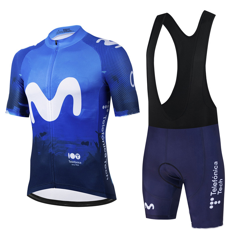 Movistar プロチーム夏サイクリングジャージスーツメン - Cycling Gear Outfit のレビューと価格