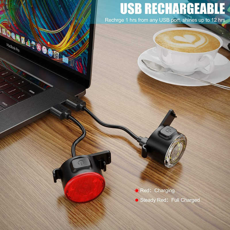 BUCKLOS 自転車フロントとリアライト自転車 LED ラ - Cycling Gear Charging Station のレビューと価格