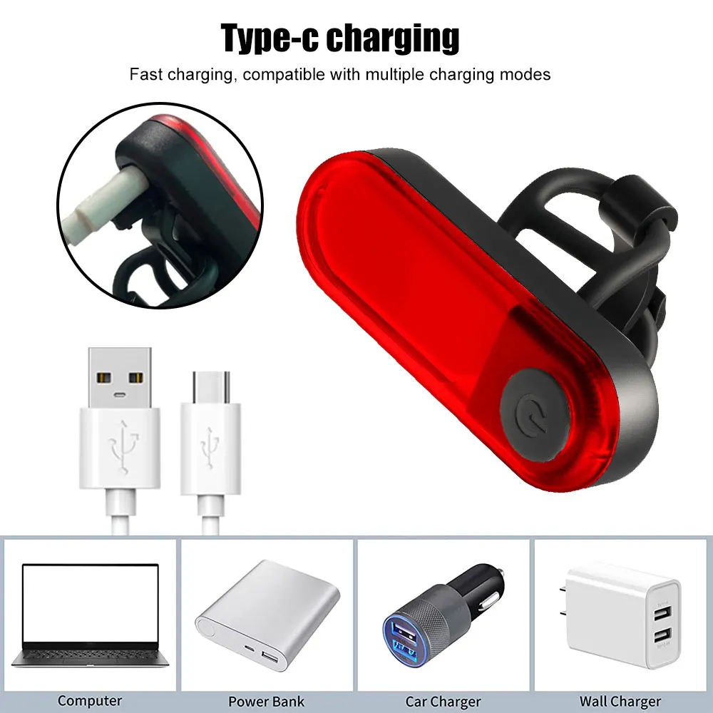 自転車テールライト白 + 赤色光防水乗馬リアライト Led  - Cycling Gear Charging Station のレビューと価格