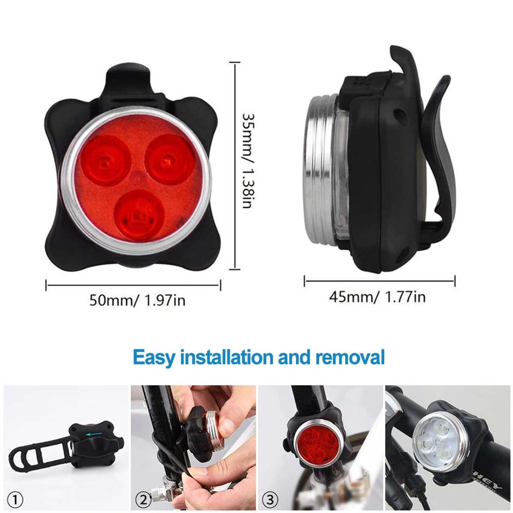 自転車ヘッドライトテールライト屋外ナイトライト警告灯 USB - Cycling Gear Charging Station のレビューと価格