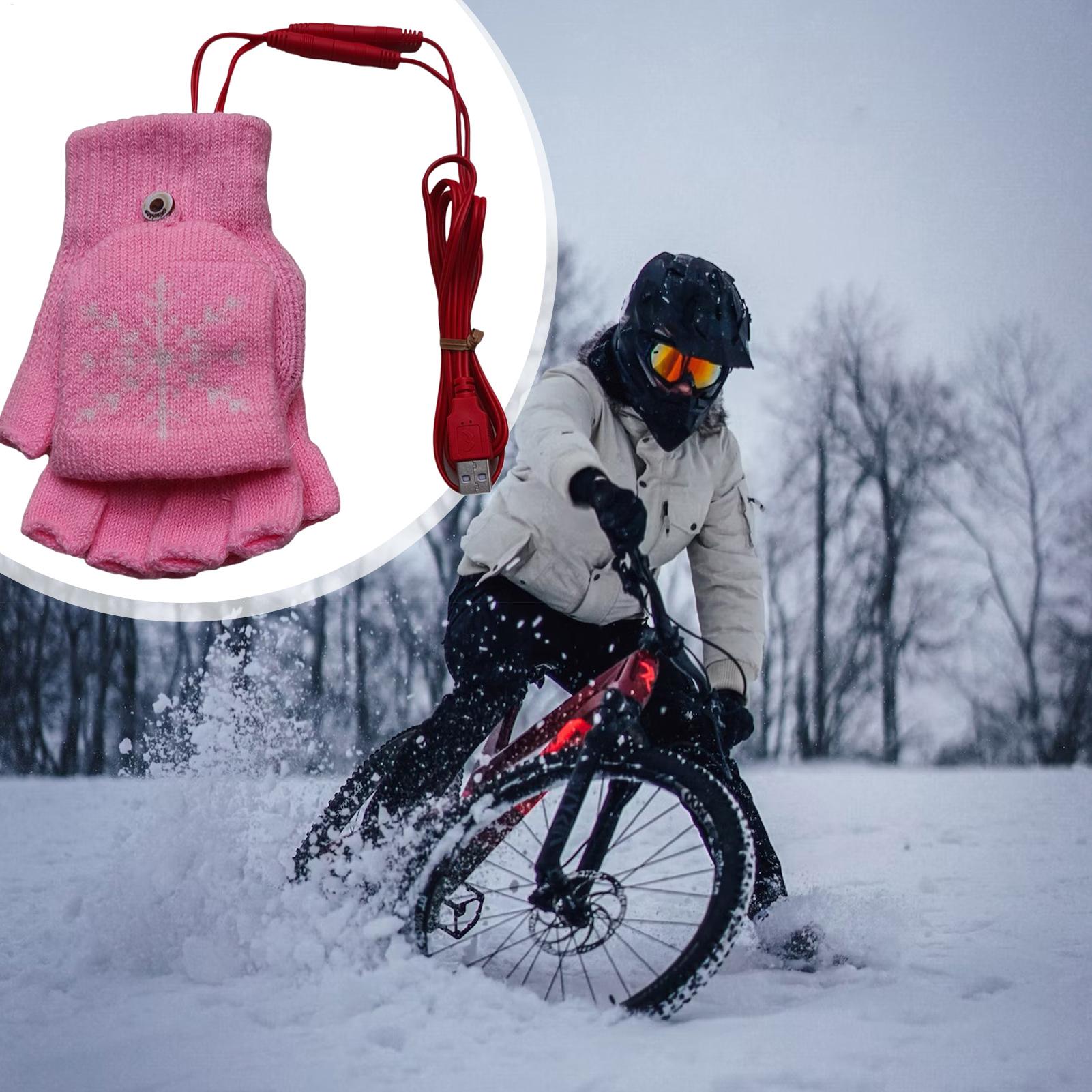 加熱手袋指なし USB 加熱乗馬手袋冬用ギアハンドウォーマー - Cycling Gear Weather のレビューと価格