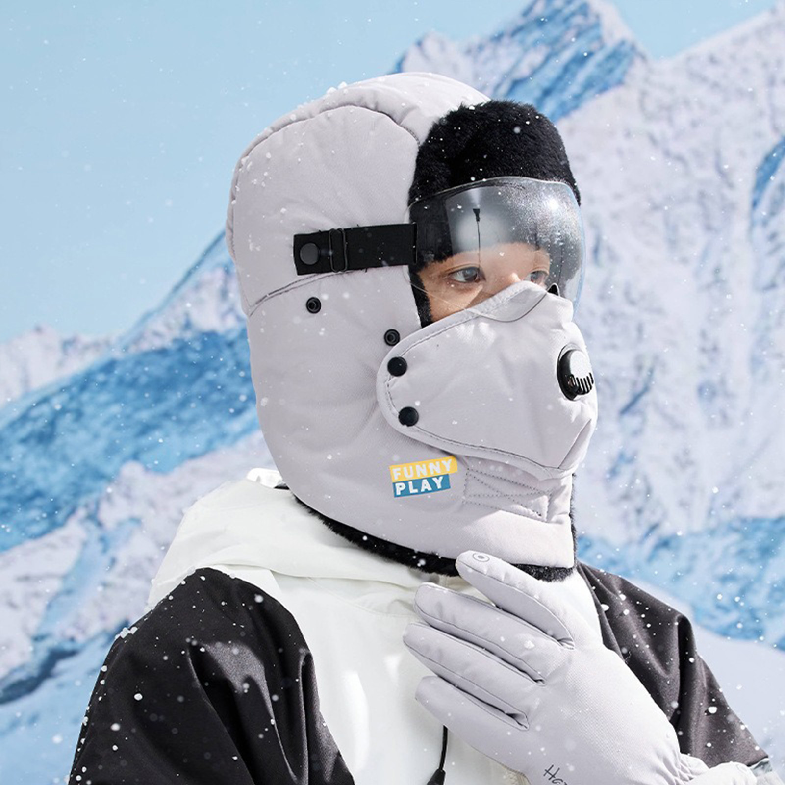 サーマルウィンターハット フリース裏地付き 厚手の帽子 寒い - Cycling Gear Weather のレビューと価格