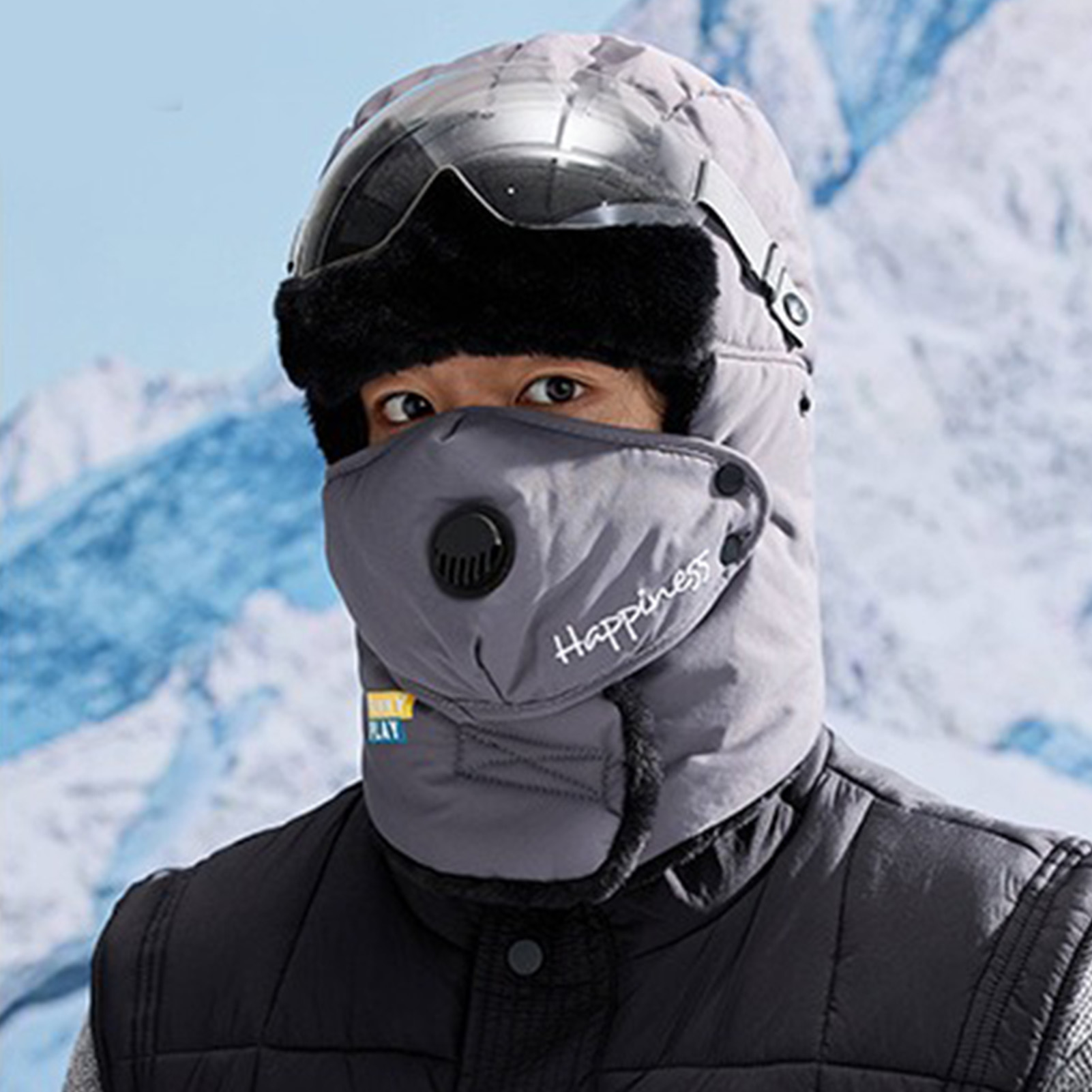 サーマルウィンターハット フリース裏地付き 厚手の帽子 寒い - Cycling Gear Weather のレビューと価格