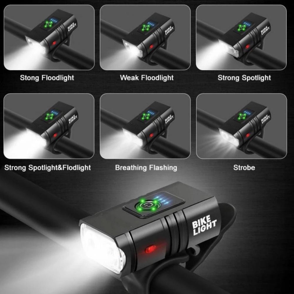 自転車ライト T6 LED フロント USB 充電式 MTB - Cycling Gear Charging Station のレビューと価格