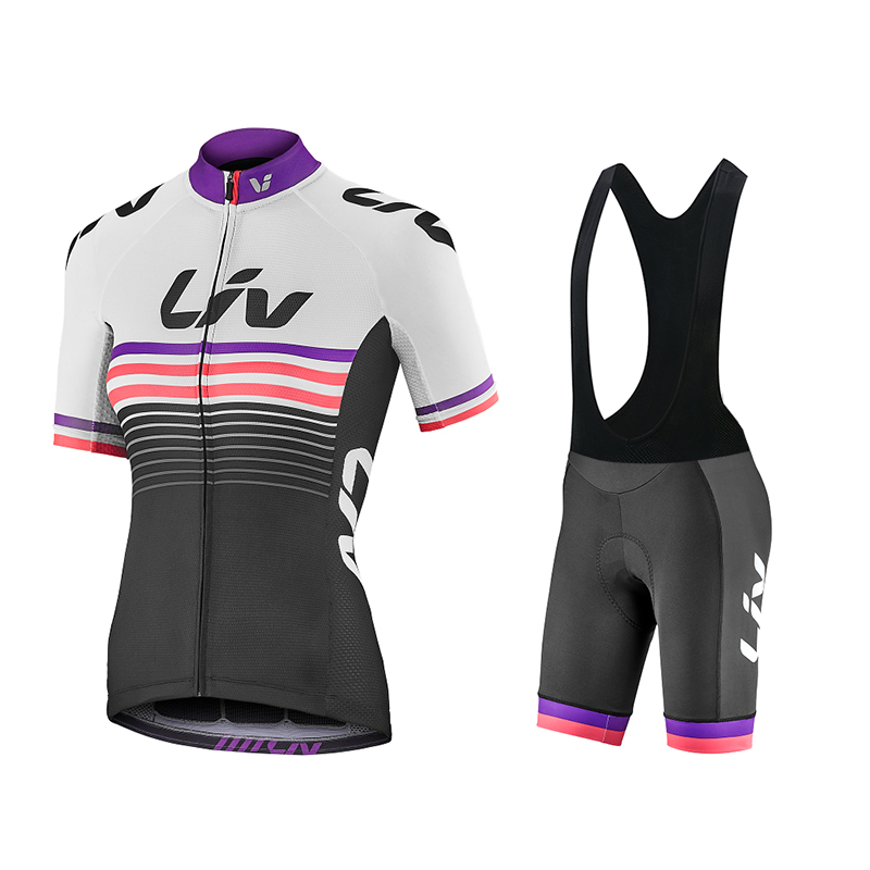 Liv-女性用サイクリングジャージとよだれかけショーツ,半袖 - Cycling Gear Outfit のレビューと価格